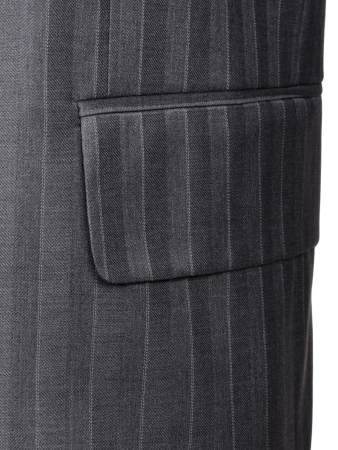 Костюм, EM, классика, полоска, 3 пугов./прорез.карм.с клап., 1шл, б.кл.с манж. (401, Стальной, 58 , 8)