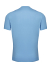 Поло на молния, короткий рукав, однотонное-сетка (016, Голубой, 58)