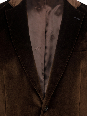 Пиджак, Jaguar, велюр (39, Коричневый, 56 - XXL, 8)