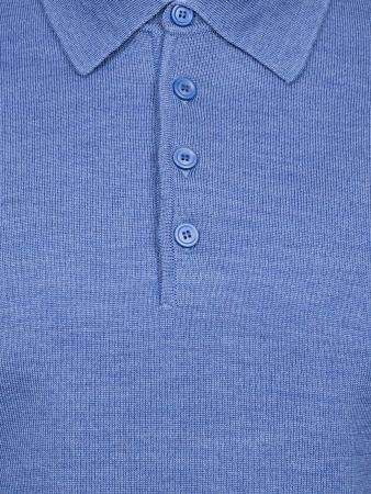 Поло на пугов., однотон., дл/рук. (044, Голубой, 48 - S)