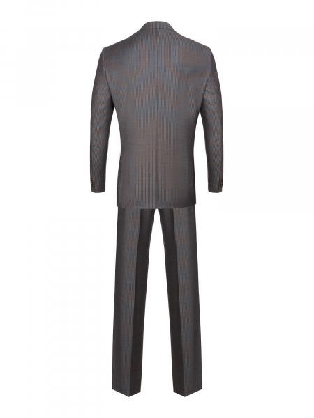Костюм, EM, классика, полоска, 3 пугов./прорез.карм.с клап., 1шл, б.кл. (501, Серый, 54 , 8)