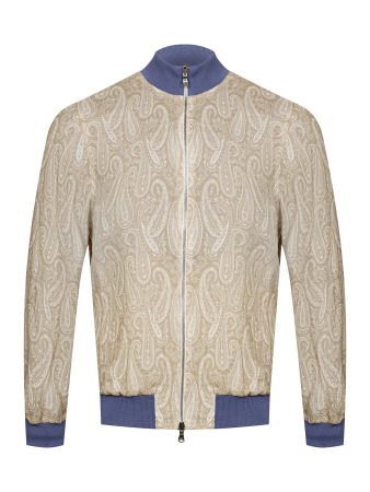 Ветровка, Schiatti, 2-стор, на молнии, на резинке, заплат. на рук., MEDUNO (4012, Голубой/Бежевый огур., 58)