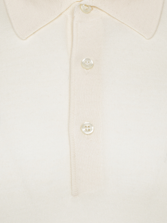 Поло, на пуговицах, длин. рукав (005, Белый, 58)