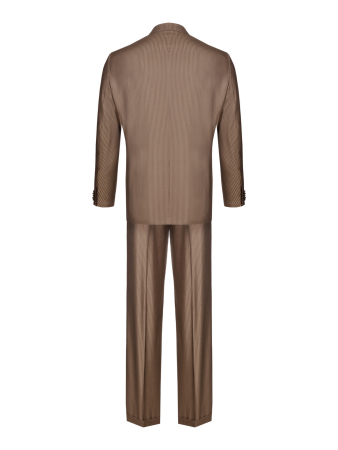 Костюм, EM, классика, в полоску, 3пуг., 1шл. (E01, Песочный, 48, 4)