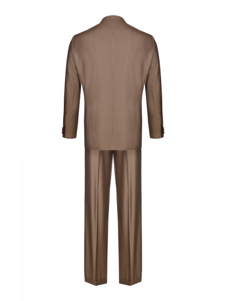 Костюм, EM, классика, в полоску, 3пуг., 1шл. (E01, Песочный, 48, 4)