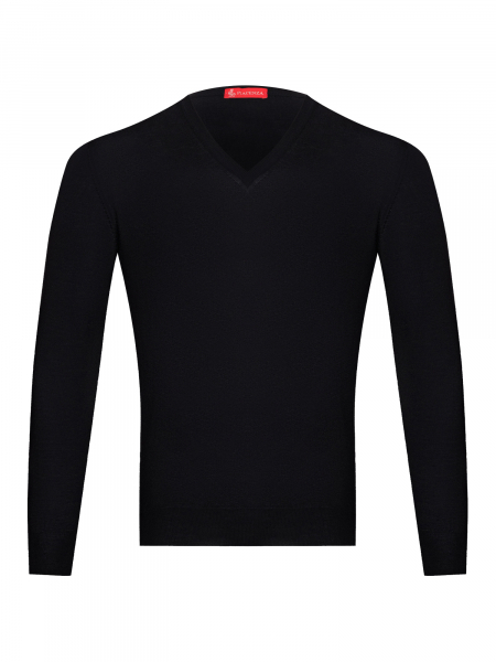 Пуловер, V - вырез, длин. рукав (3307, Черный, 46 - XS)