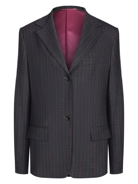 Жакет, U.S.Polo, в полоску (050, Темно-серый, 44)