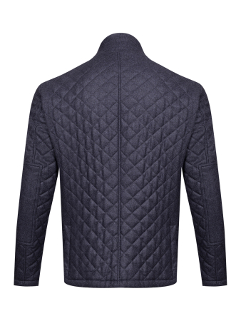 Куртка, Piacenza, стеганная, однотон., пуг./молн. (743/11, Темно-синий, 56 - XXL)