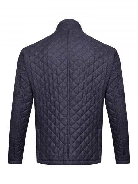 Куртка, Piacenza, стеганная, однотон., пуг./молн. (743/11, Темно-синий, 56 - XXL)