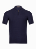 Поло на молния, короткий рукав, однотонное-сетка (008, Темно -синий , 50)