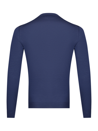 Поло на пуговицах, однотон. дл/рукав (080, Синий, 50)