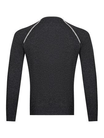 Джемпер, круглый ворот, длин. рукав (002, Черный, 50 - M)