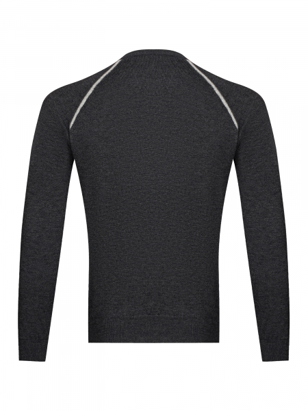 Джемпер, круглый ворот, длин. рукав (002, Черный, 50 - M)