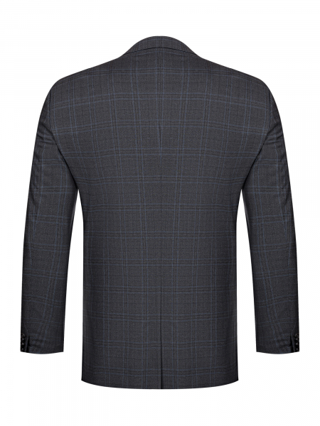 Пиджак, классика, одноборт., синяя клетка (00002, Темно-серый, 50, 6)
