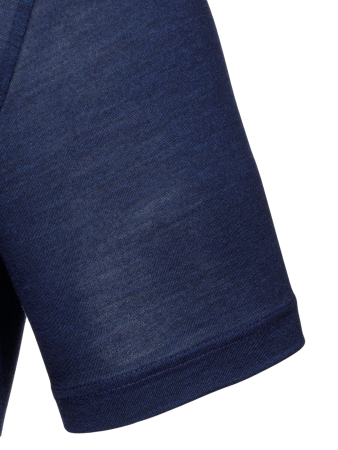 Поло однотонное, ворот  с окантовкой, кор/рукав (307, Т-синий/Белый, 60-4XL рукав 24 см)