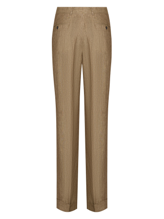 Брюки BOQL, классика, с защипом/манжеты Jaguar (35, Коричневый, 50, 6)