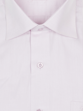 Сорочка, короткий рукав, классика, однотонная (750, Сиреневый, 39/40)