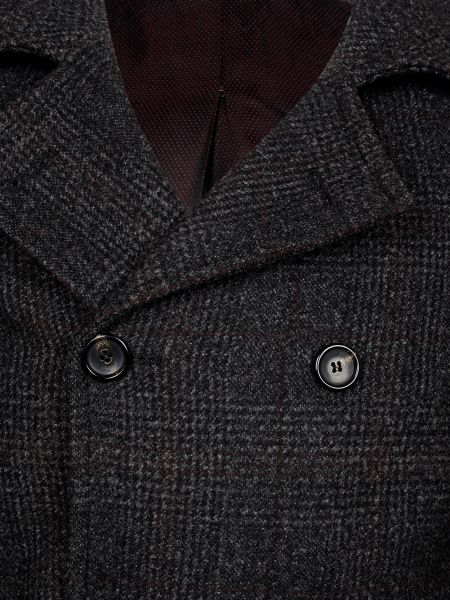 Пальто, Tardia, бордовая клетка (1821, Темно-серый, 50 - M)