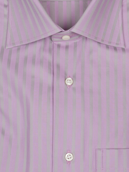 Сорочка, Guiducci ДР, классика, в полоску (003, Сиренев./Бежевый, 39)