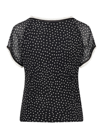 Топ, Modyva, в горошек, кружева (991, Черный, 46)