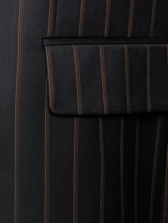 Костюм, EM, классика, полоска, 3 пугов./прорез.карм.с клап., 2шл, б.кл.с манж. (100, Черный, 64, 6)