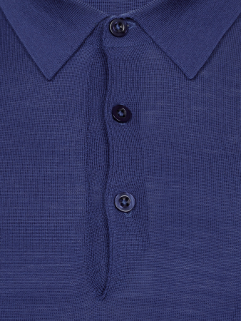 Поло, на пуговицах, дл/рукав (165, Темно-синий, 46)