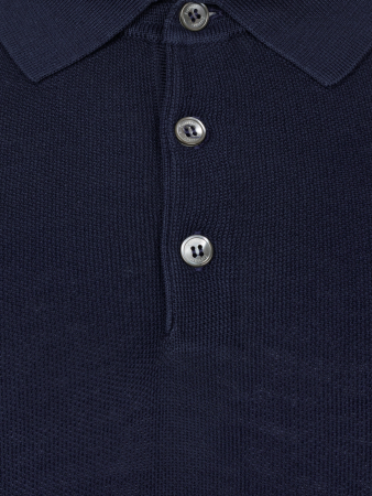 Поло SLIM, на пуговицах, короткий рукав, однотонное (008, Темно -синий , 56 )