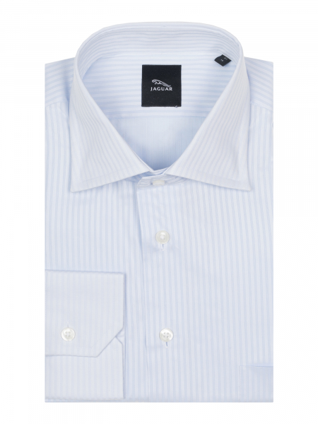 Сорочка, Jaguar, ДР, классика, полоска (21,Голубой,37 (14 1/2))