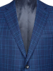 Пиджак, средне-притал., однобортный, клетка, 2 пуг. (16086, Синий, 56 , R)