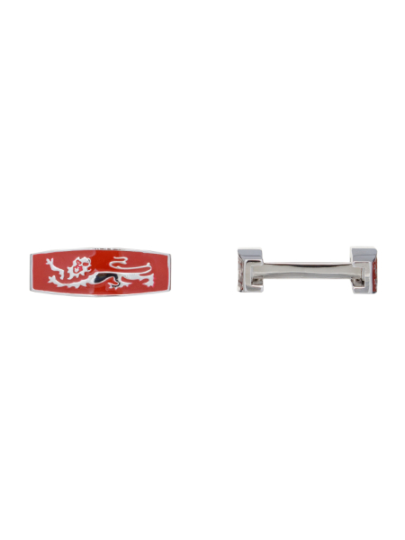 ЗАПОНКИ, THOMPSON, Англия (29, Enamel Red (Красная эмаль), ДВУХСТОРОННИЕ, Орнамент/ Красный Дракон)