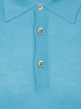 Поло, на пуговицах, длин. рукав, однотон. (94174, Бирюзовый, 50)