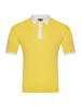 Поло на пуговицах,  короткий рукав, контрастный ворот (00021, Желтый/Молочный, 52 - L  рукав 24 см)