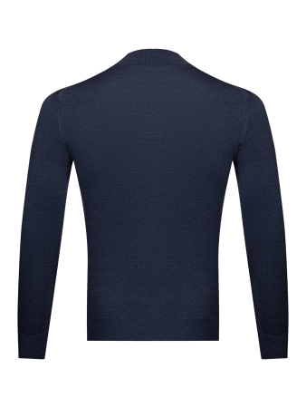 Джемпер, стойка, однотон., дл/рукав (080, Темно-джинсов., 48 - S)