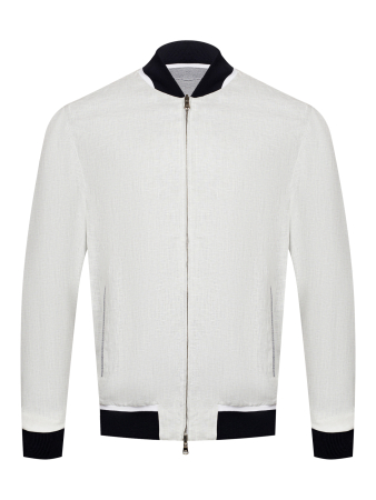 Ветровка, Schiatti, 2-стор, на молнии, на резинке, MANERBIO (6002, Белый/Сине-белое плет., 58)