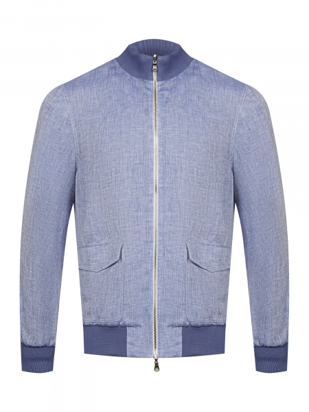 Ветровка, Schiatti, 2-стор, на молнии, на резинке, заплат. на рук., MEDUNO (4012, Голубой/Бежевый огур., 58)