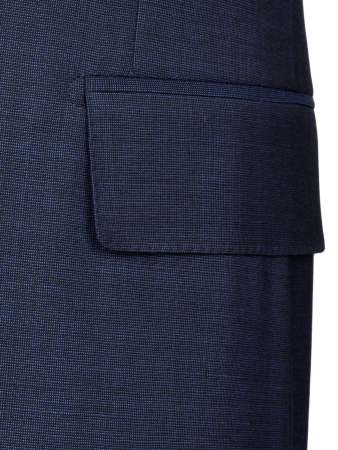 Костюм, Ravazzolo, средне-притал, однотон., 3 пугов., 2шл (12234, Сине-черный, 48, R)