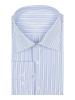 Сорочка, длинный рукав, классика, полоска (210, Синий, 43/44)