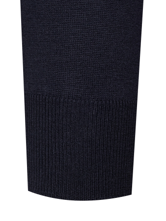 Джемпер,SLIM, круглый ворот, длинный рукав, однотонный (008, Темно-синий , 50)