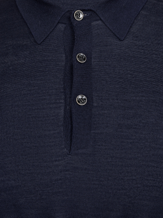 Поло, на пуговицах, дл/рукав (008, Темно-синий, 50)