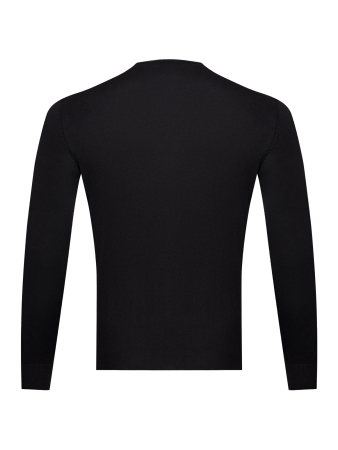 Джемпер, круглый вырез, однотон., дл/рукав (002, Черный, 50)