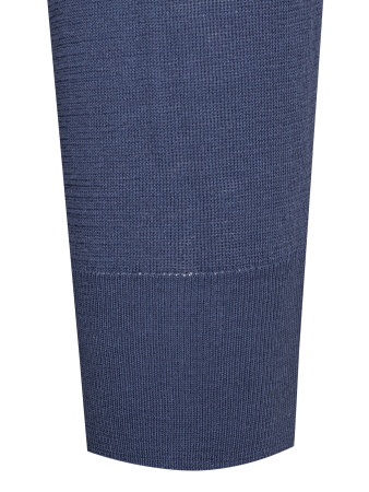 Джемпер, круглый ворот,  длинный рукав, однотонный (010, Синий, 56 - XXL  рукав 63 см)