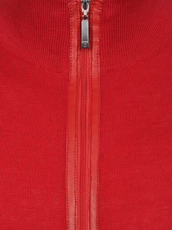Кардиган на молнии,  длинный рукав, однотонный (00023, Вишня, 48 - S  рукав 64 см)
