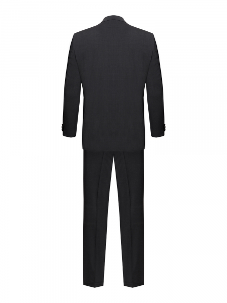 Костюм, Jaguar, классика, однотон., 3 пугов./1борт, 2шл (18, Темно-серый, 46, 6)