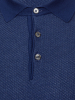 Поло, на пуговицах, кор/рук., рябь (177, Синий, 50)
