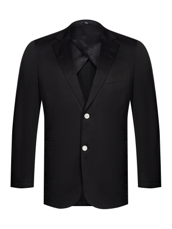 Пиджак,  Jaguar, однотон. с белыми  пугов. (19, Черный, 50 - M, 6)