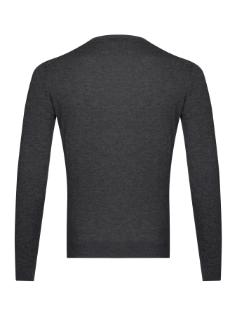 Джемпер, круглый ворот, длин. рукав (27, Темно-серый, 48 - S )