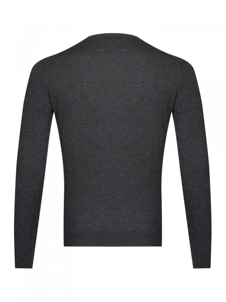 Джемпер, круглый ворот, длин. рукав (27, Темно-серый, 48 - S )