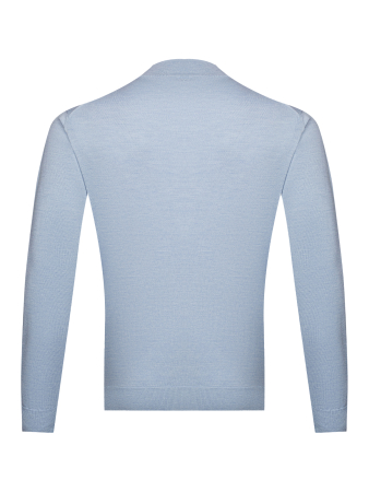 Джемпер, стойка, однотон., дл/рукав (016, Голубой, 56 - XXL)