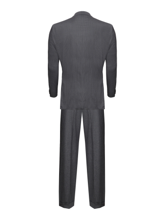 Костюм, Jaguar, классика, полоска, 3 пугов./1борт, 2шл (18, Темно-серый, 52 , 4)