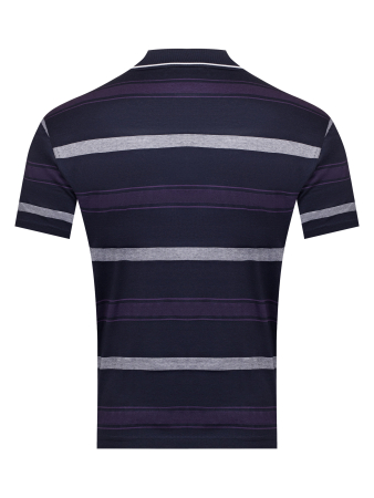 Поло S.M.T., полоска, короткий  рукав (190891003/9.377.37) (001, Синий, 52 - L  рукав 25 см)
